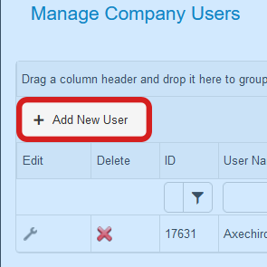 add new user record